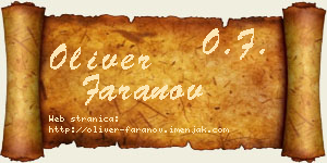 Oliver Faranov vizit kartica